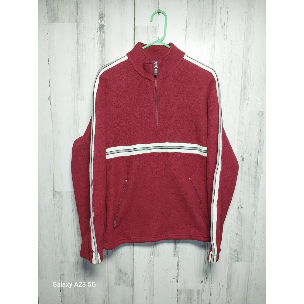 Roots Canada Quarter Zip Sweatshirt Men's Size Large Maroon VH1